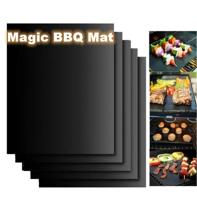 1/5 PC BBQ Grill Mat Pad Baking Sheet Portable Outdoor Picnic Cooking  Non-Stick Barbecue Tool