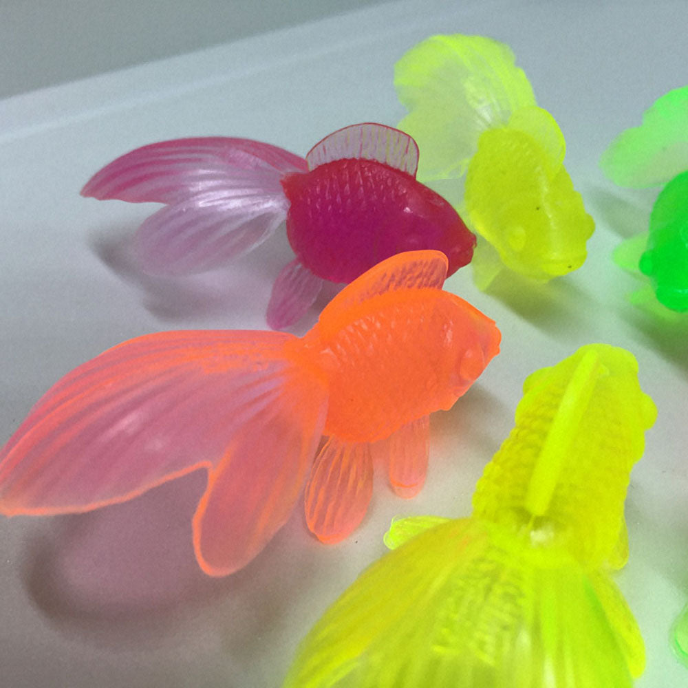 10pcs/set Kids Soft Rubber Gold Fish Baby Bath Toys for Children