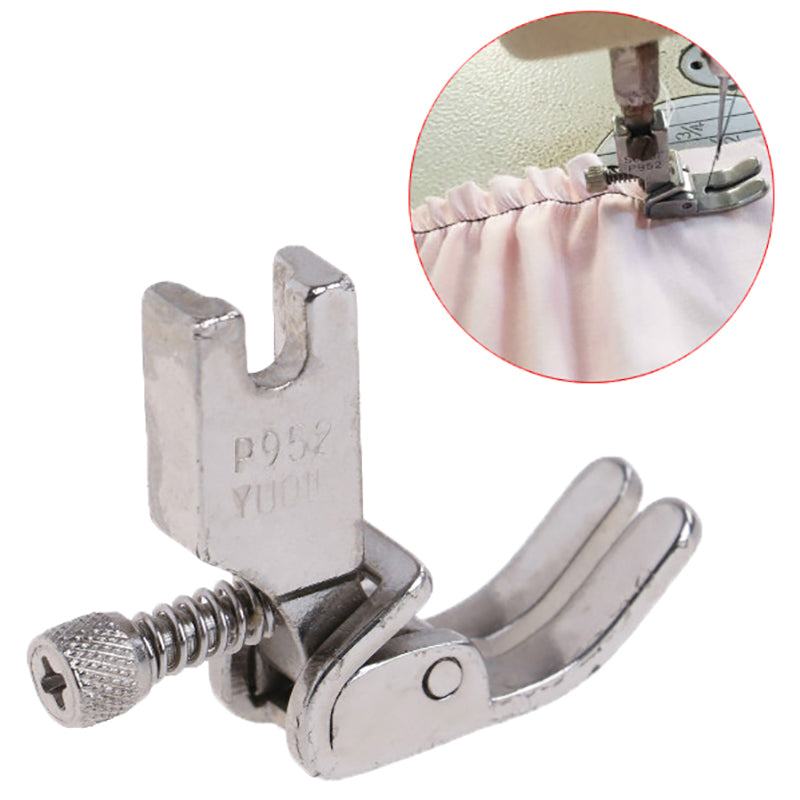 1PCS P952 Adjustable For Flat Wagon Steel Closing Wrinkled Folds Foot Industrial Sewing Machine Presser Foot/Feet With Screw
