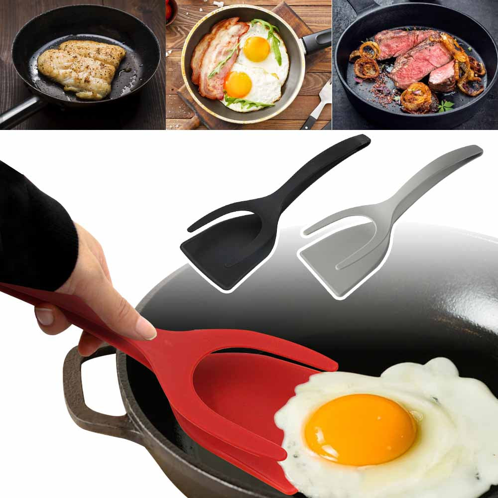 2-in-1 Kitchen Accessories Kitchen Gadget Sets Omelette Spatula Kitchen Silicone Spatula for Toast Pancake Egg