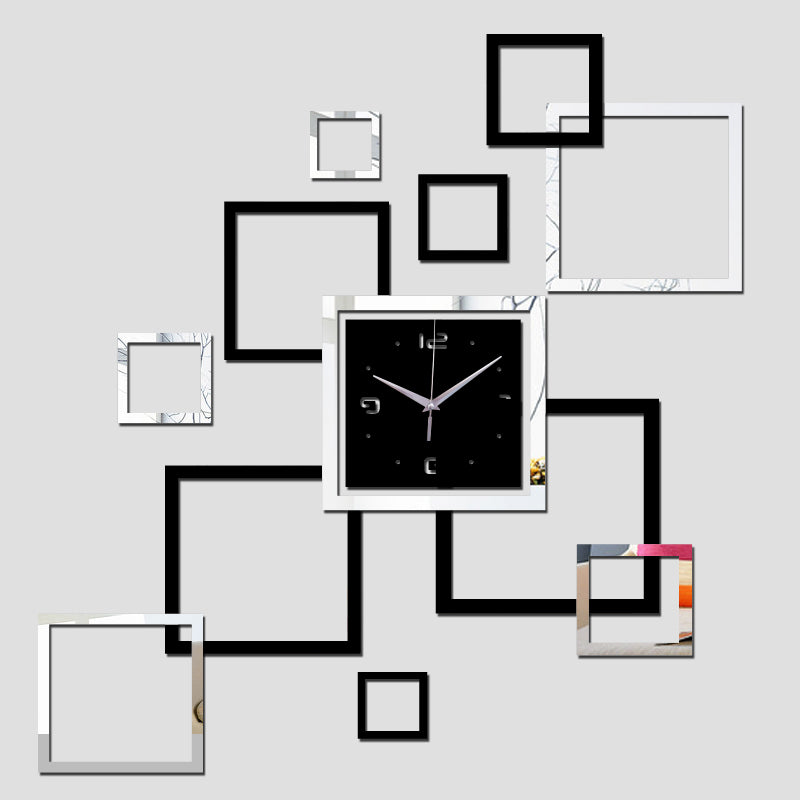 2019 new large wall clock modern design acrylic mirror Quartz watch diy stickers home decor 3d clocks clock