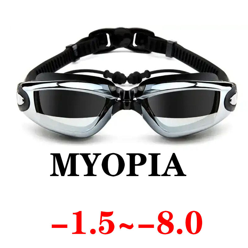 2021 Swimming Goggles Earplug Professional Pool Glasses Anti Fog Men Women Optical Waterproof Eyewear