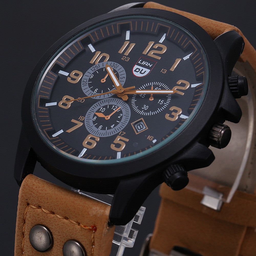 2022 Vintage Classic Watch Men Watches Stainless Steel Waterproof Date Leather Strap Sport Quartz Army