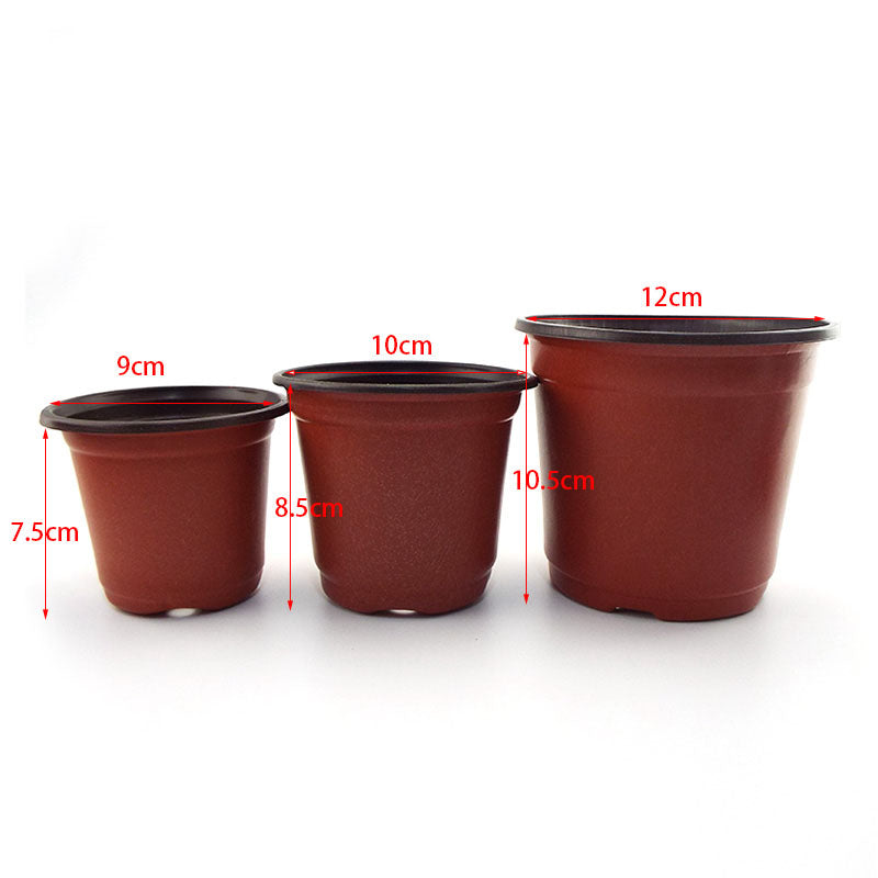 20pcs/50pcs Plastic Grow Box Fall Resistant Tray Nursery Transplant Pots For Home Garden Plant Pot Flower