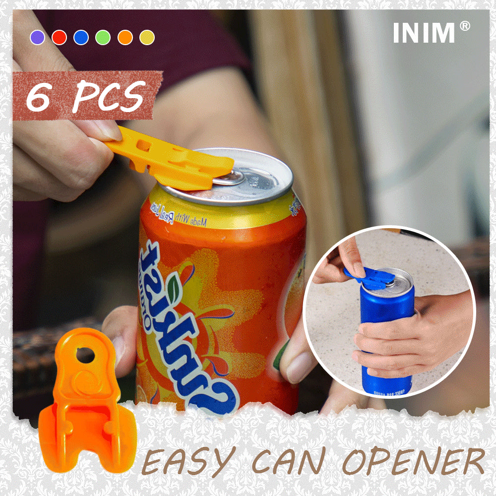 3/6PCS Pack Easy Can Opener Plastic Beverage Drink Barricade Cover Random Color Easy to Use Kitchen Tools