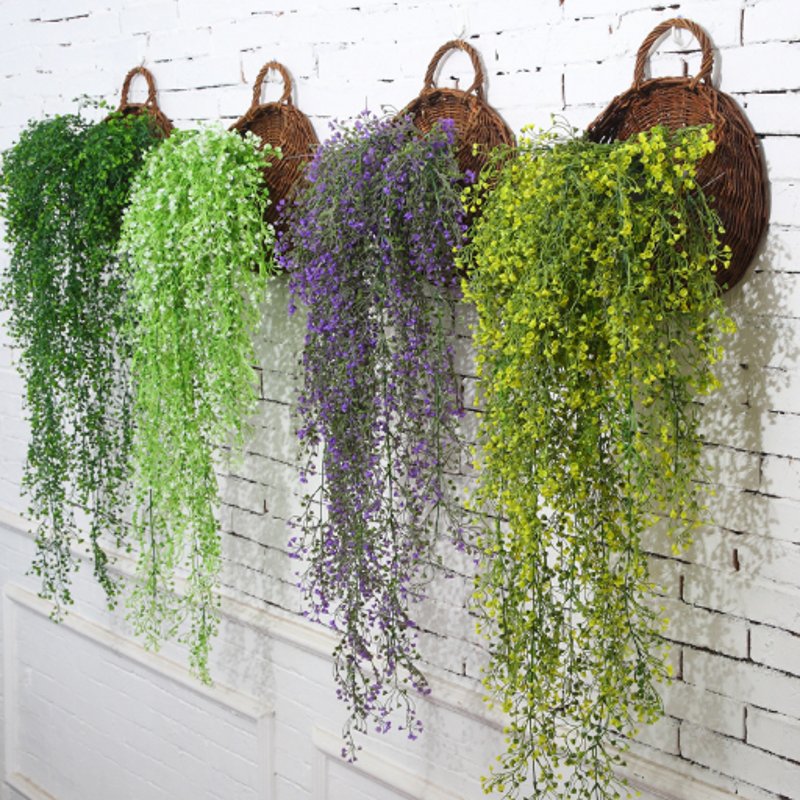 Artificial Hanging Flower Plant Fake Flower Artificial Hanging Plant For Home Garden Wall Decoration