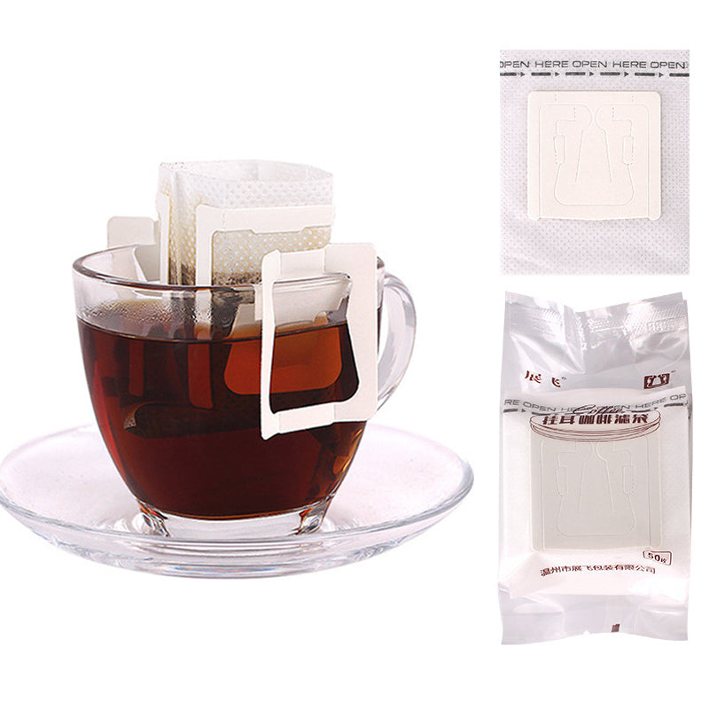 50pcs/25pcs Disposable Drip Coffee Cup Filter Bags Office