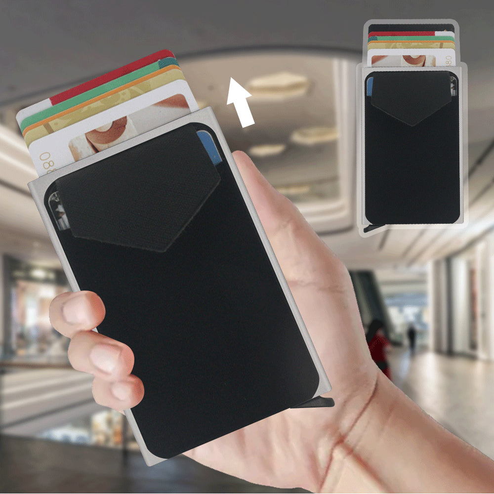 Aluminum Card Holder RFID Credit Card Holder Automatic Pop-up Bank Card