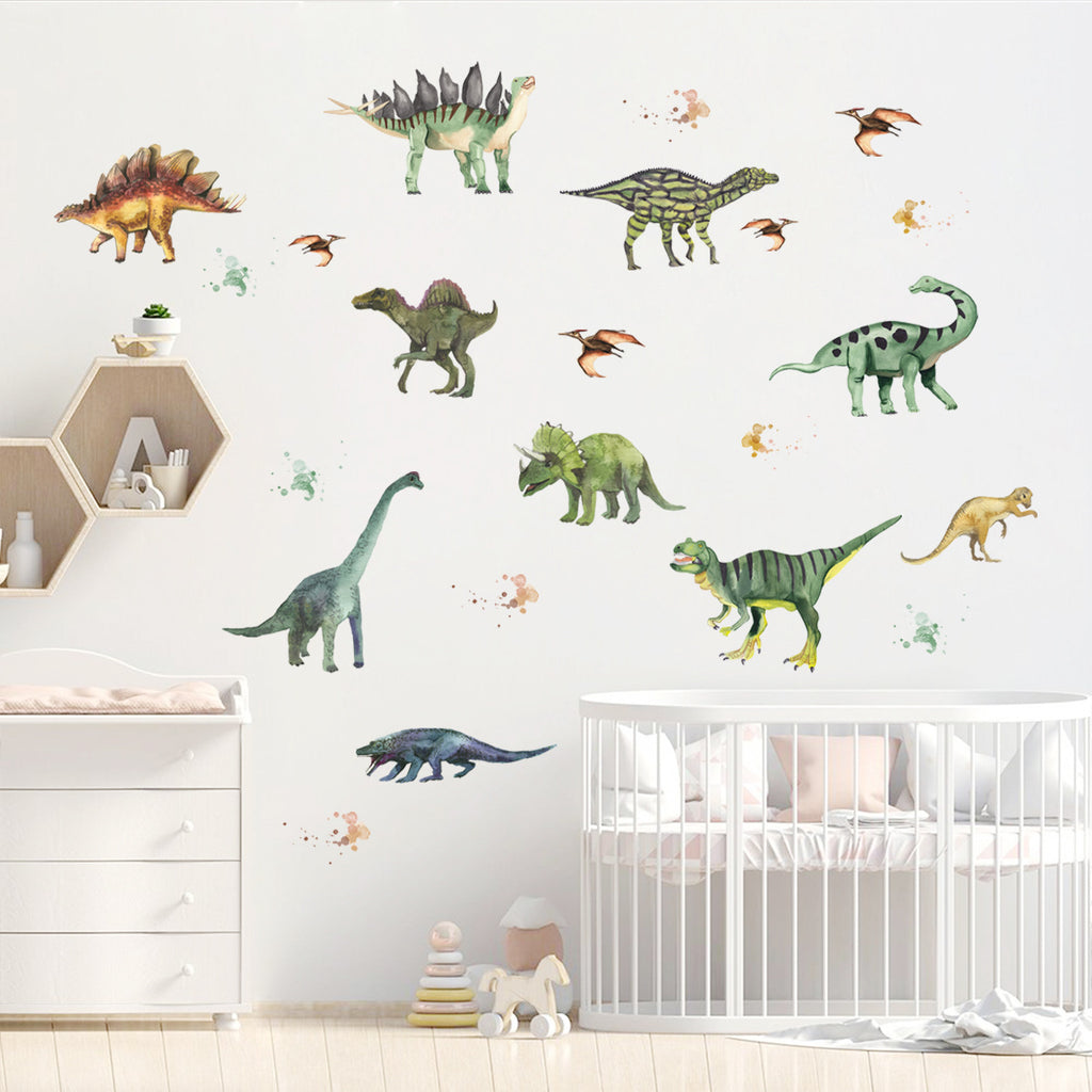Cartoon Dinosaur Animal Wall Stickers Living Room Bedroom Background Wall Dormitory Decorative Wall Stickers