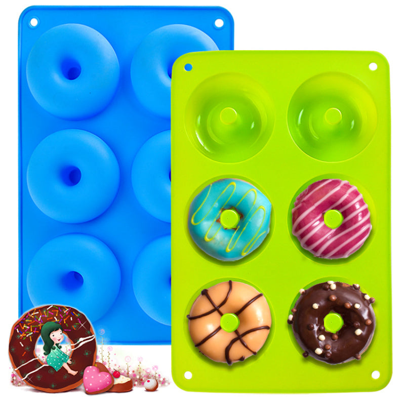 Donut Mold Silicone Chocolate Mold Pastry Bread Mold DIY Baking Tray Doughnut Dessert Making Tools