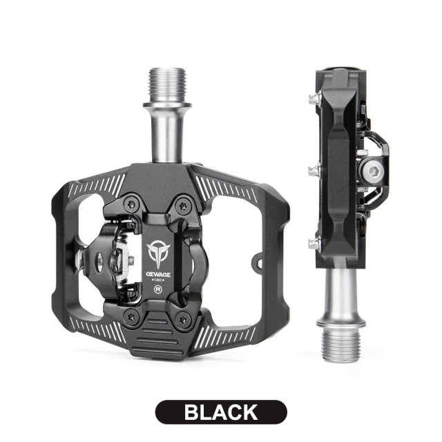 Bicycle Lock Pedal 2 In 1  With Free Road Aluminum Anti-slip Sealed Bearing Lock Accessories