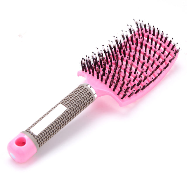 Girls Hair Scalp MassageNylon Women Wet Curly  Hair Brush for Salon Hairdressing Tools