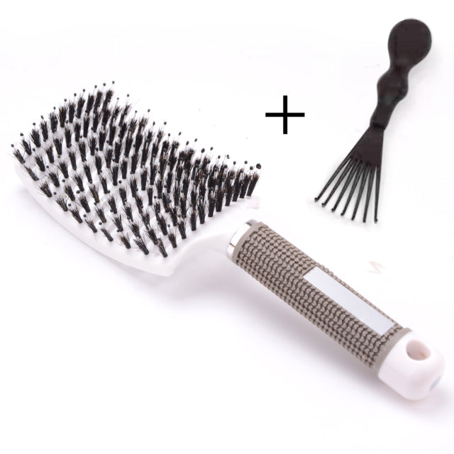 Girls Hair Scalp MassageNylon Women Wet Curly  Hair Brush for Salon Hairdressing Tools