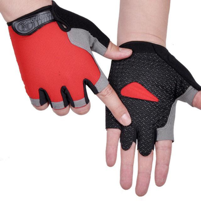 HOT Cycling Anti-slip Anti-sweat Men Women Half Finger Gloves