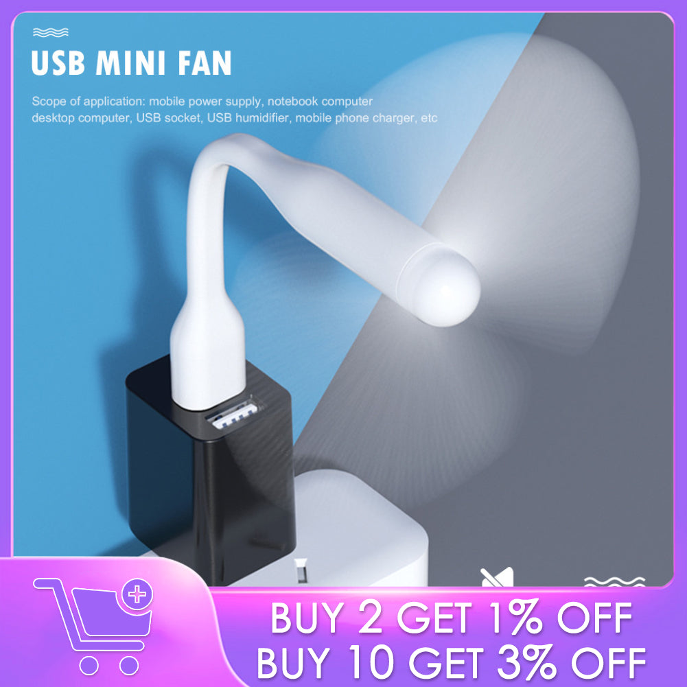 Mini Flexible Bendable USB Fan For Power Bank Laptop Hand Fan Computer Summer Gadget