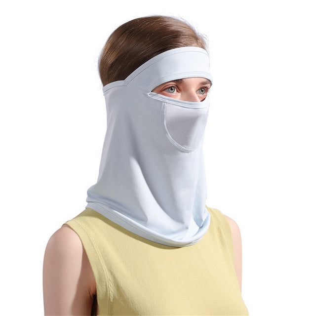 Outdoor Hiking Riding Ear-wearing sunshade sunscreen scarf Face Cover Breathable Headscarf