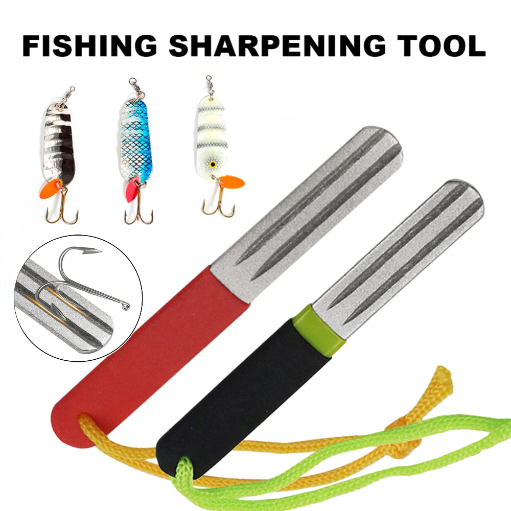Portable Outdoor Fishing Hook Sharpener File Frosted Grinder Fishing Tackle Hook Groove Sharpener