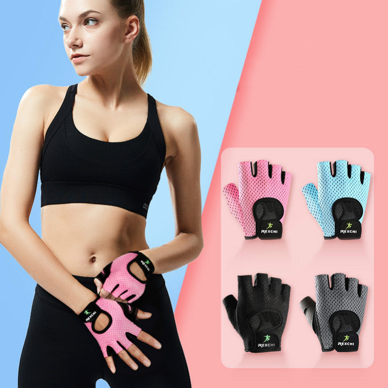 Professional Fitness Gloves Non-Slip Yoga Exercise Half Finger  Men Women Power Weight Lifting Hand Protector Cycling accessory