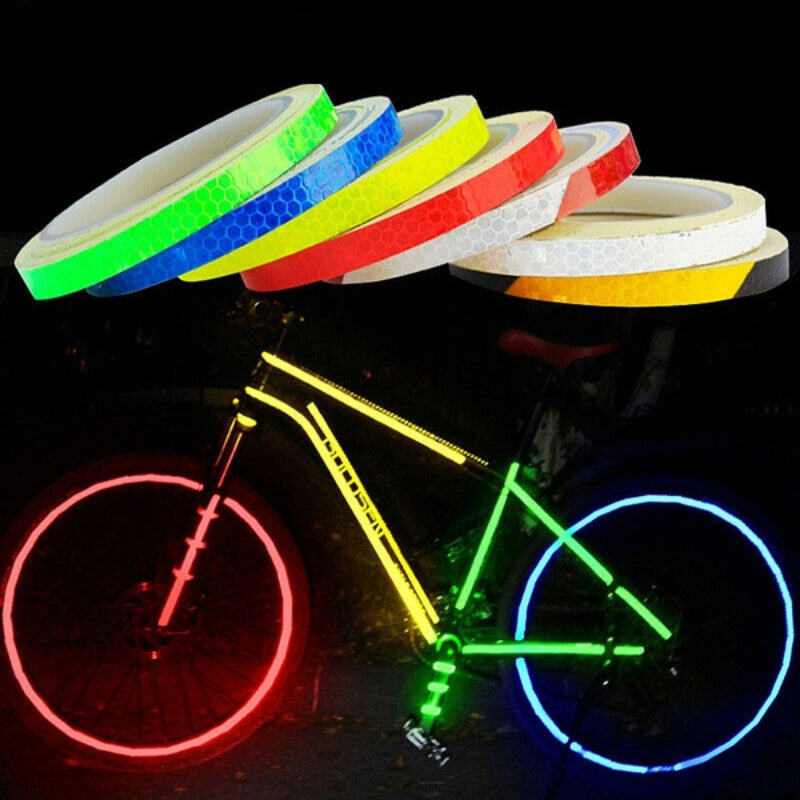Reflective night riding glow Bike Stickers Safety Tape Stickers Cycling Fluorescent  Tape