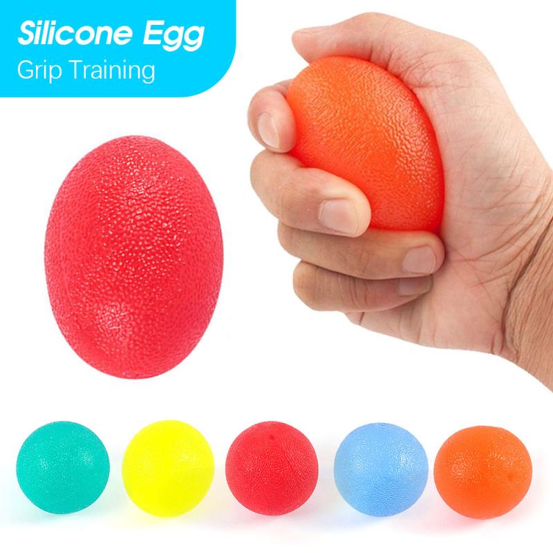 Silicone Egg Fitness Hand Expander Gripper Wrist Finger Exerciser Trainer Stress Relief Power Ball