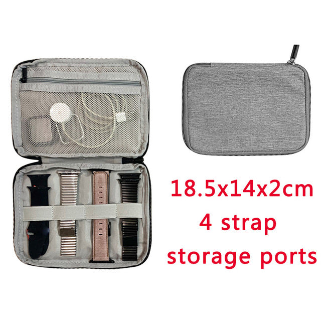 Watch Organizer Case Multifunction Portable Travel for Apple Watch Strap Band Storage Bag Watchband Holder