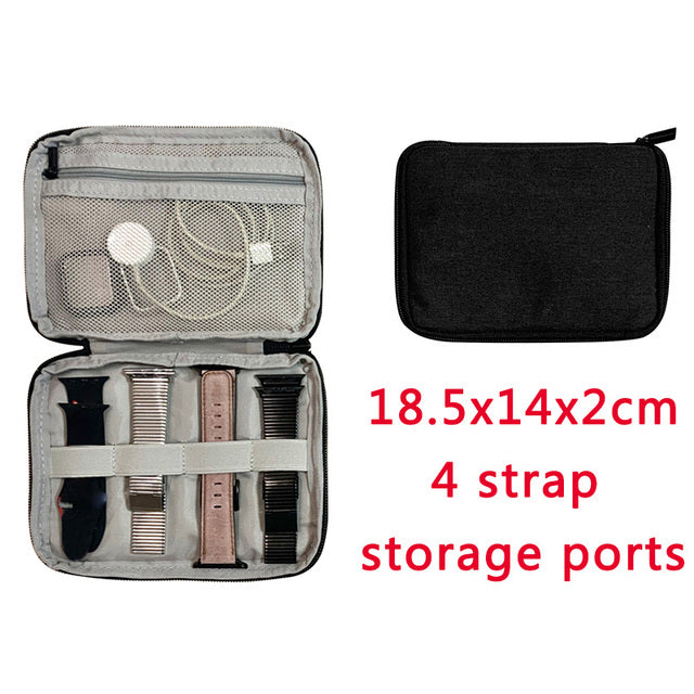Watch Organizer Case Multifunction Portable Travel for Apple Watch Strap Band Storage Bag Watchband Holder