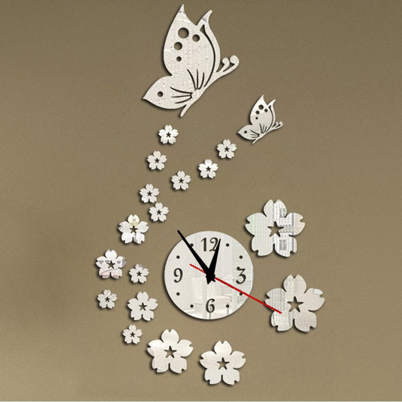 new hot acrylic clocks watch wall clock modern design 3d crystal mirror watches home decoration living room